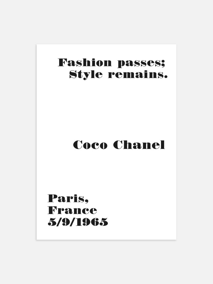 Chanel Paris Plakat