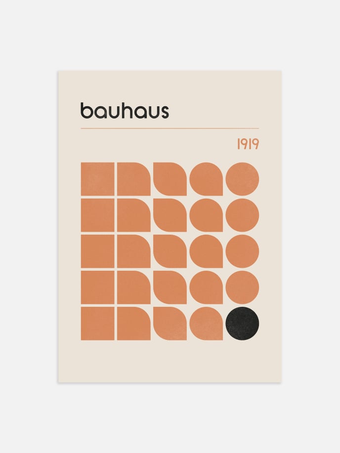 Orange Bauhaus Póster