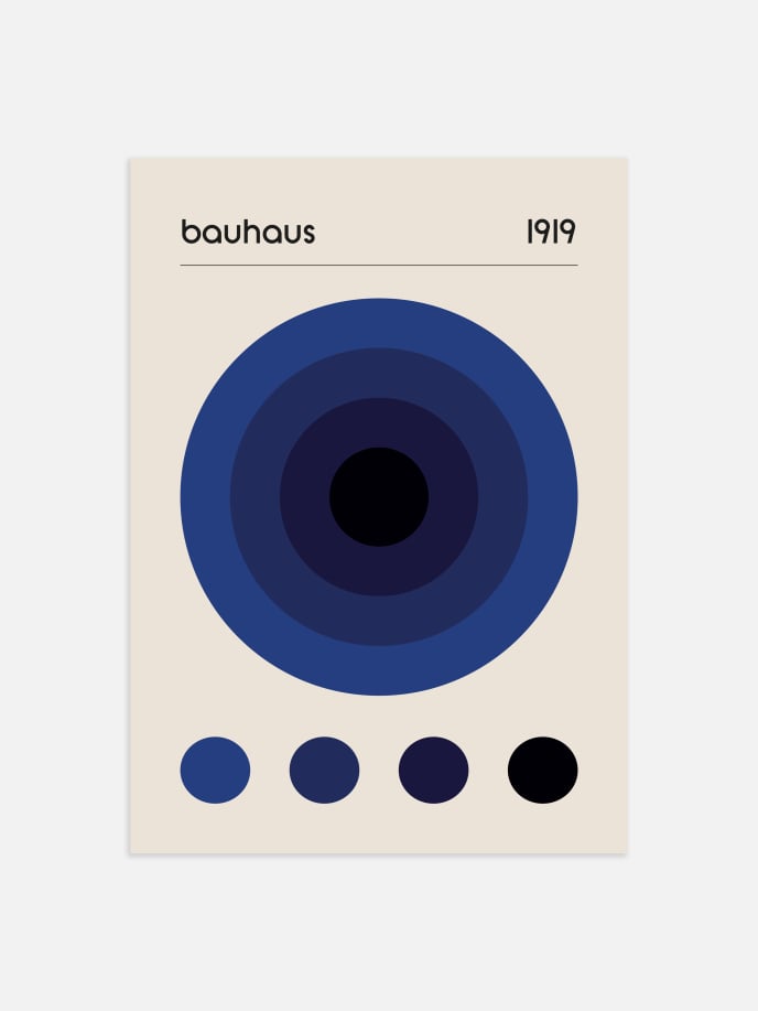 Bauhaus Blue Plakat
