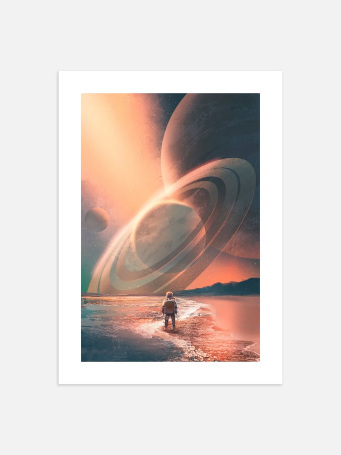 Astronaut Exploring Poster