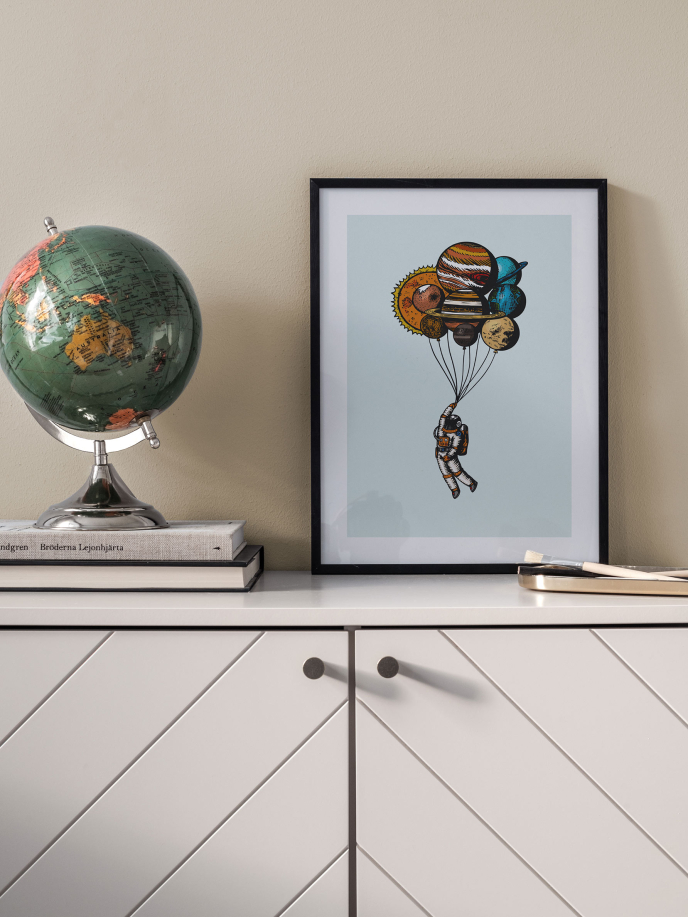 Flying Astronaut Poster