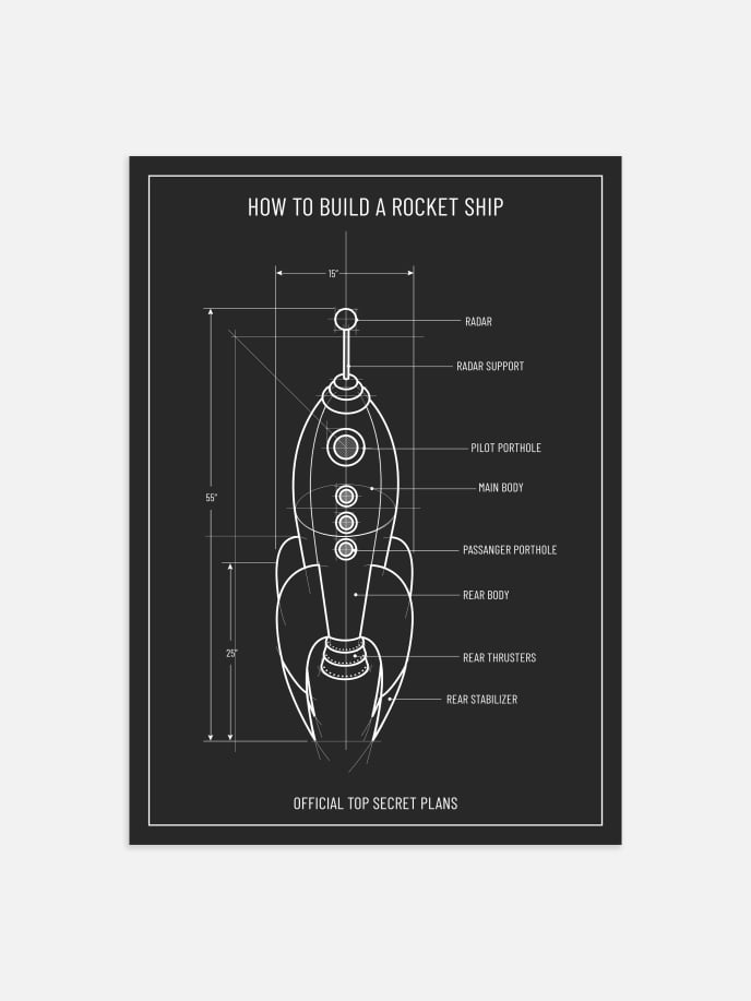 Rocket Ship Plakat