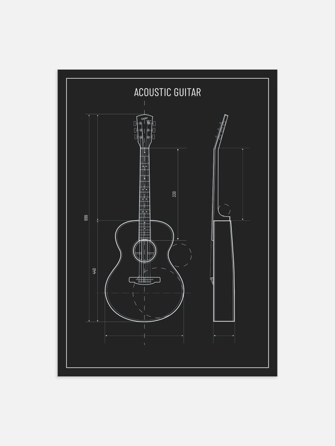 Guitar Sketch Poster