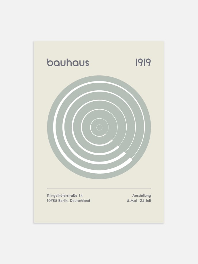 Bauhaus Green Poster