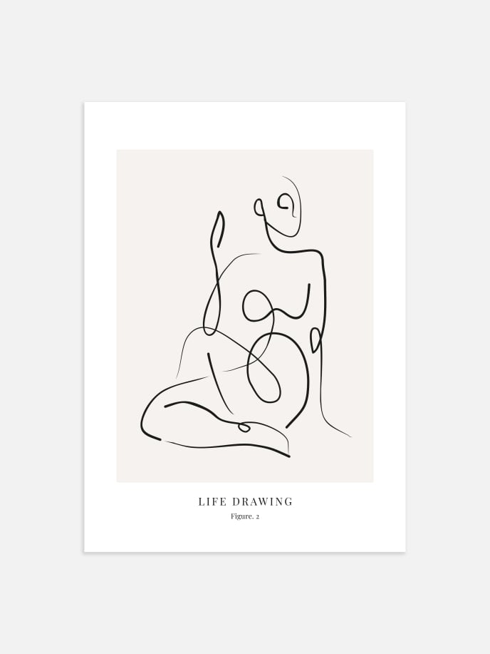Life Drawing Figure No.2 Poster