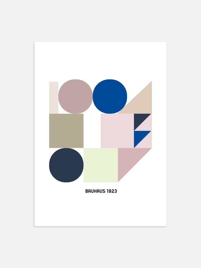 Bauhaus Abstract Beige Plakat