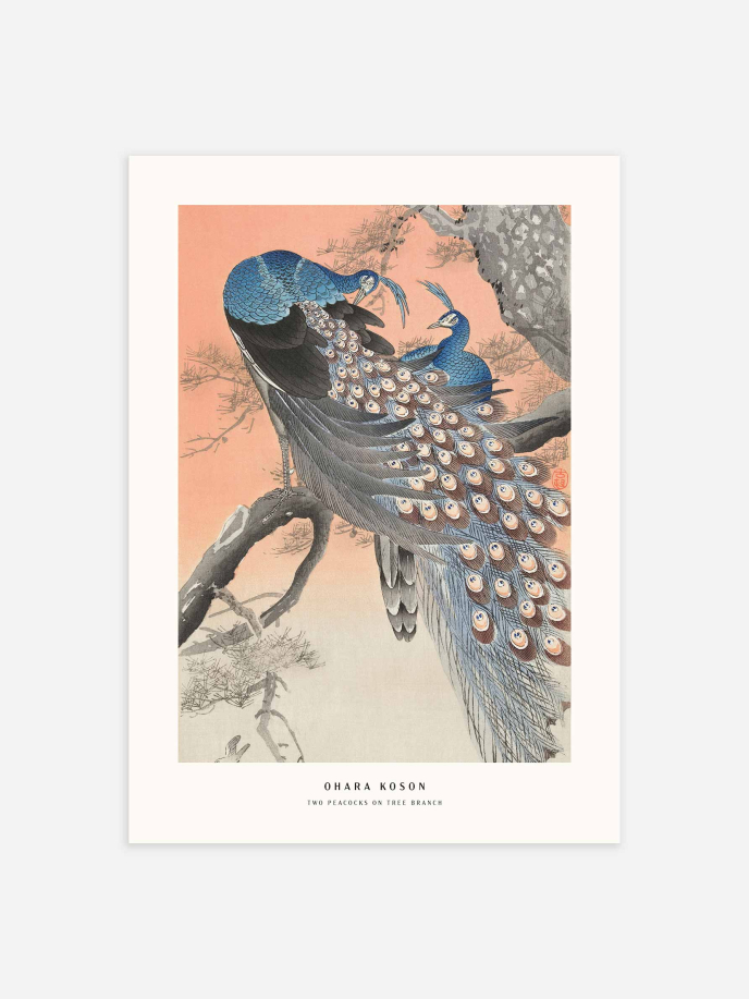 Peacocks by Ohara Koson Poster