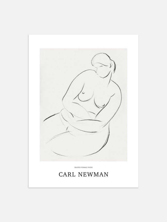 Seated Nude by Carl Newman Juliste