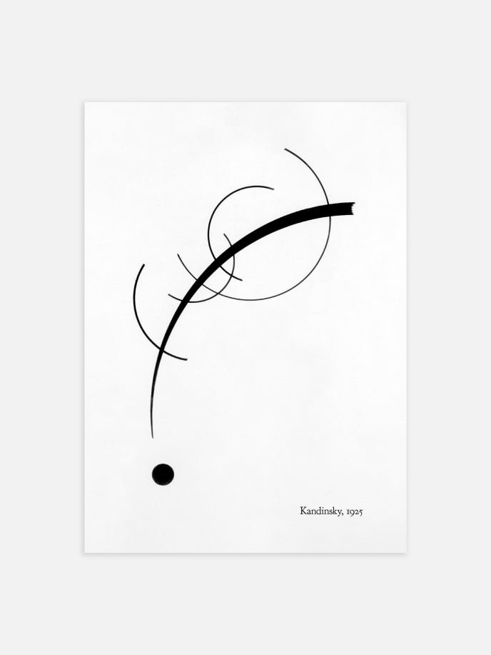 Geometric Curves by Wassily Kandinsky Poster