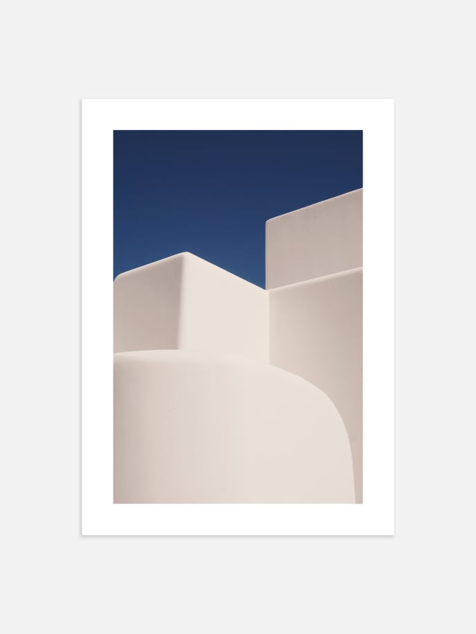 Abstract White Building Structure Poster
