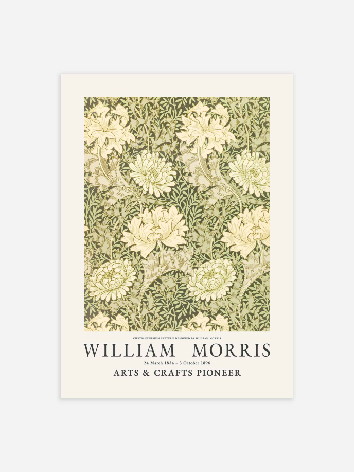 Chrysanthemum Pattern by William Morris Póster