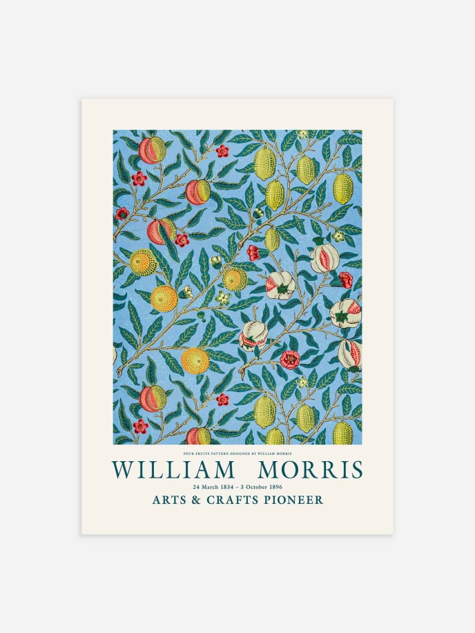 Four Fruits by William Morris Póster