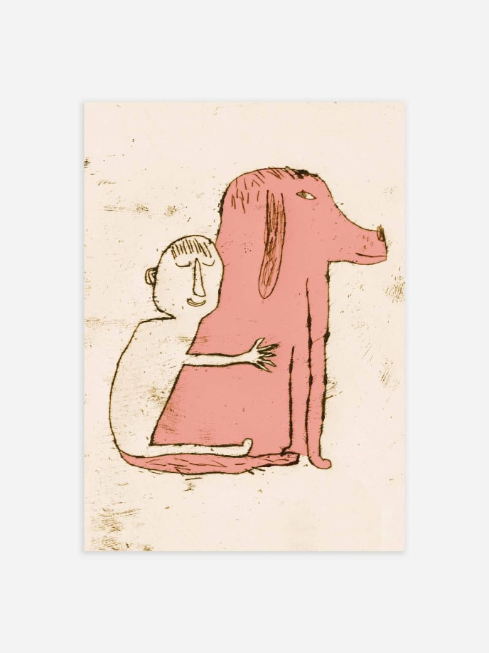 Dog and Cuddle Plakat