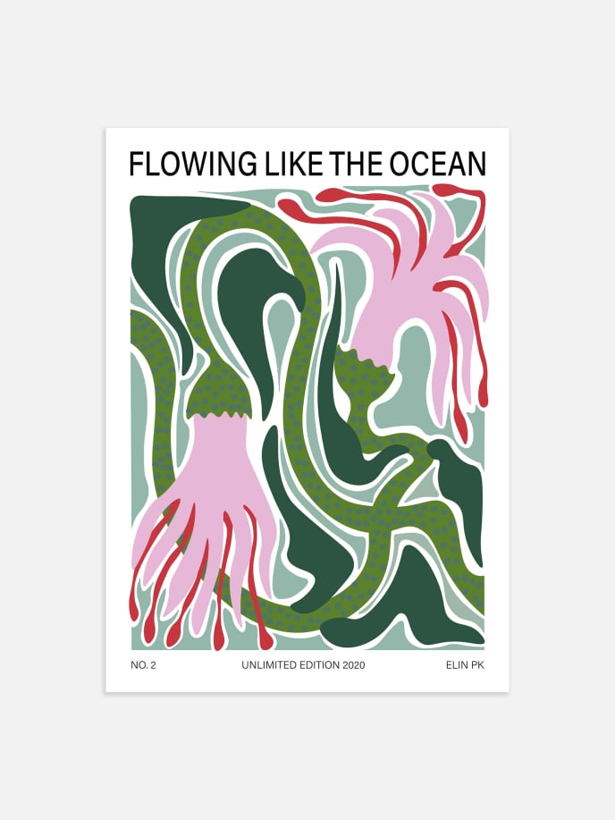 Flowing Like the Ocean Poster
