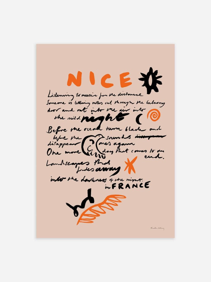 A Summer Night In Nice No.1 Poster