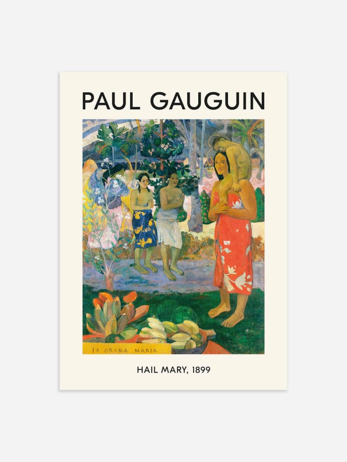 Hail Mary by Paul Gauguin Póster