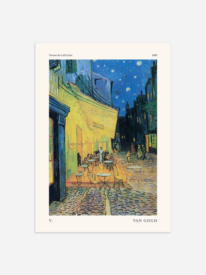 Terrasse du Café le Soir by Vincent van Gogh Poster