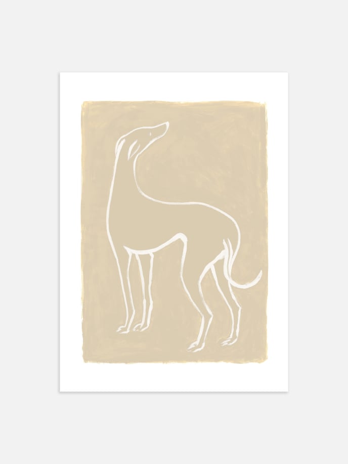 White Greyhound Poster