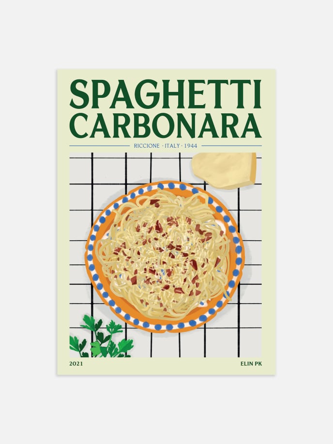 Spaghetti Carbonara Póster