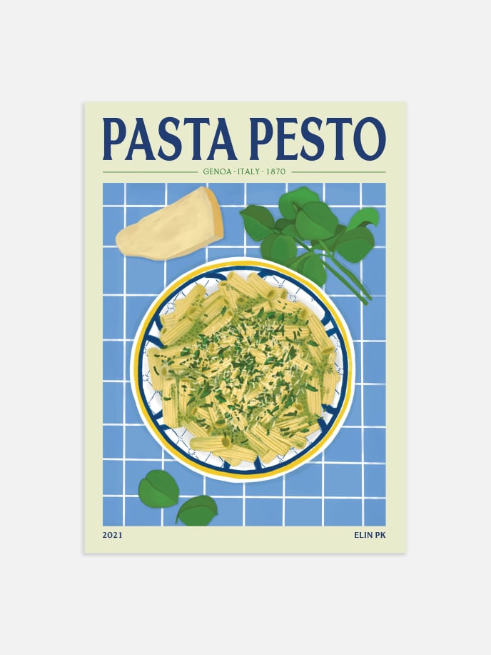 Pasta Pesto Póster