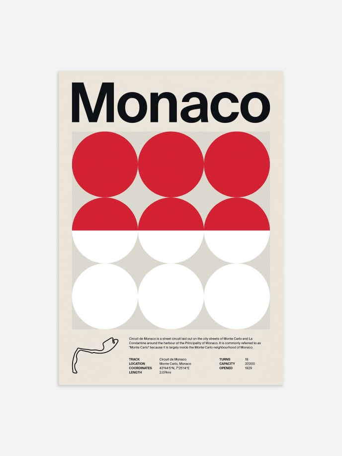 F1 Monaco Plakat
