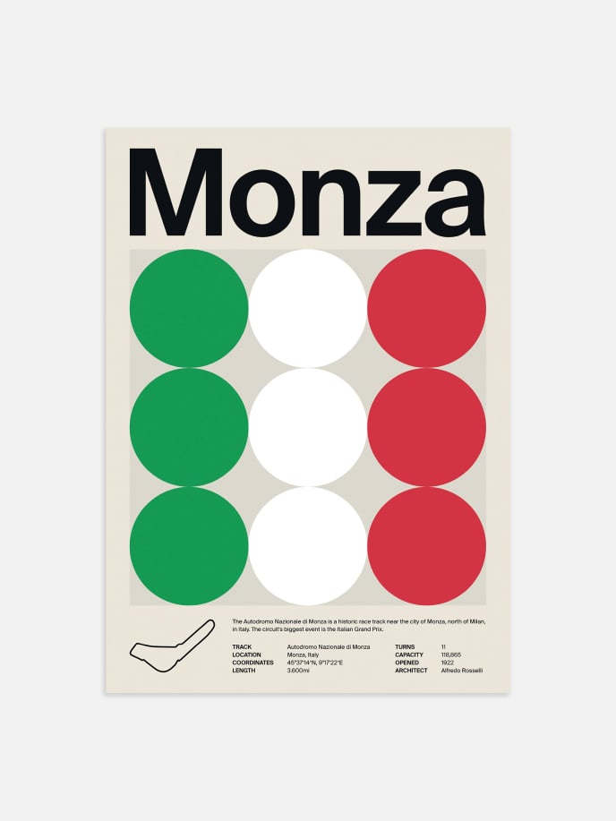 F1 Monza Plakat