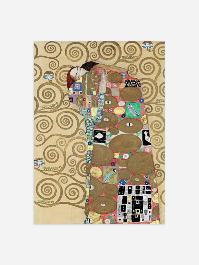 Fulfillment by Gustav Klimt Poster