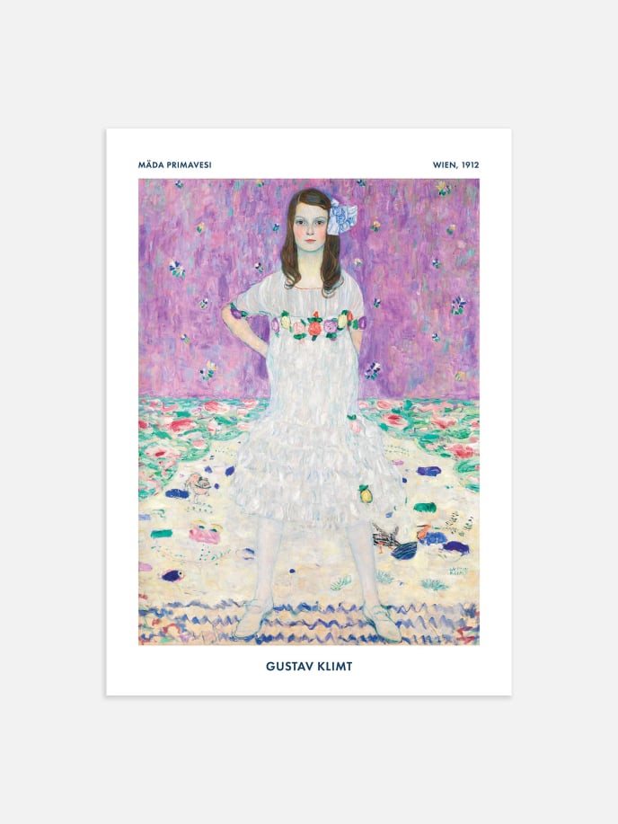 Mäda Primavesi by Gustav Klimt Poster
