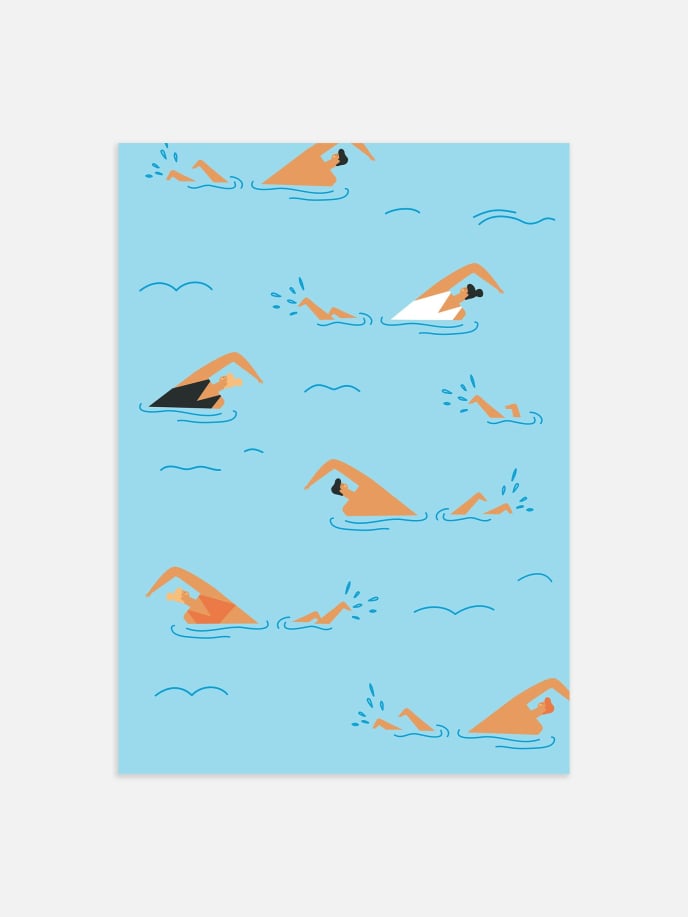 Let’s Go Swimming Poster