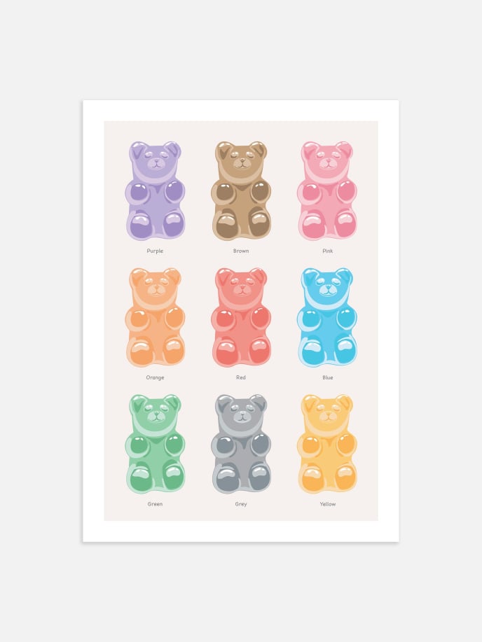 Gummy Bear Colours Plakat