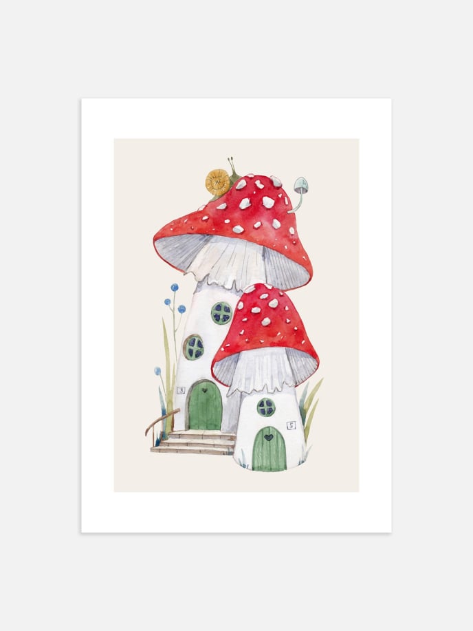 My Mushroom House Plakat