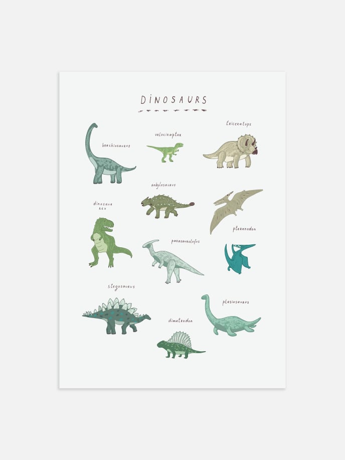 Dinosaur Species Plakat