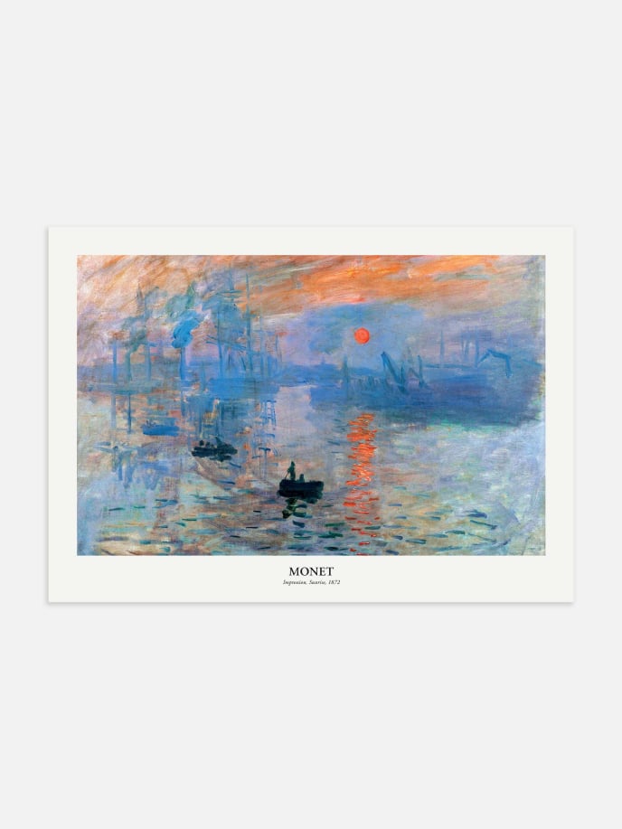 Impression Sunrise by Claude Monet Póster