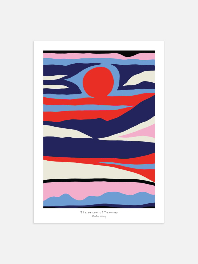 Sunset of Tuscany Poster