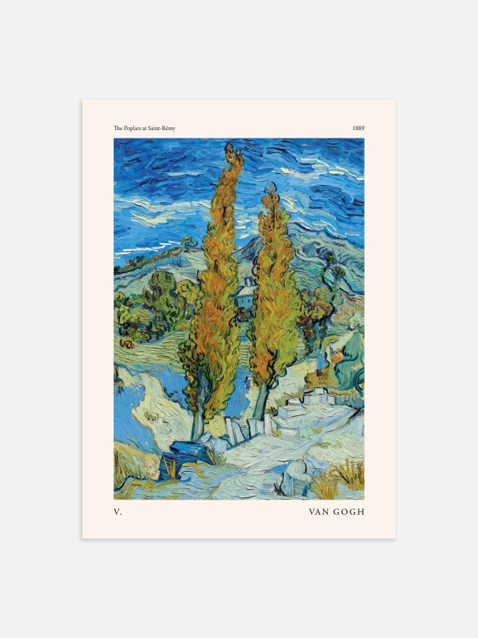 The Poplars at Saint-Remy by Vincent Van Gogh Poster