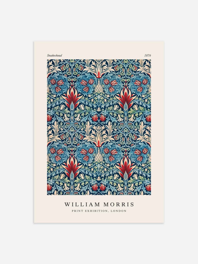 Snakeshead by William Morris Poster