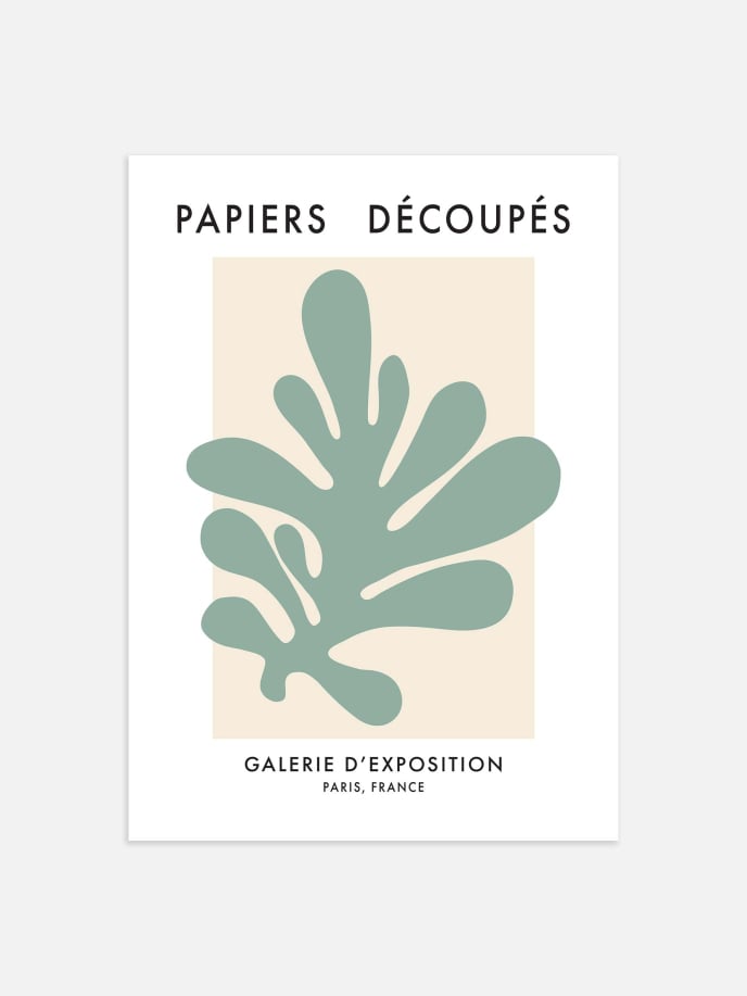 Papiers Découpés Green Poster