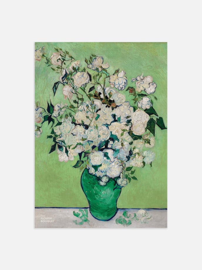 The Flower Bouquet Green Poster