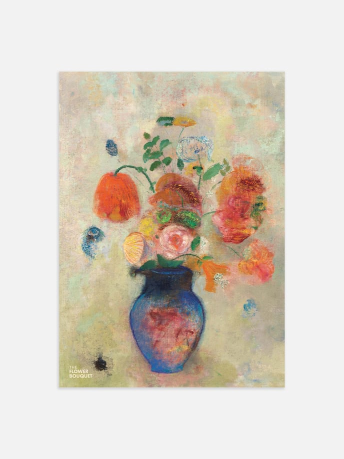 The Flower Bouquet Orange Poster