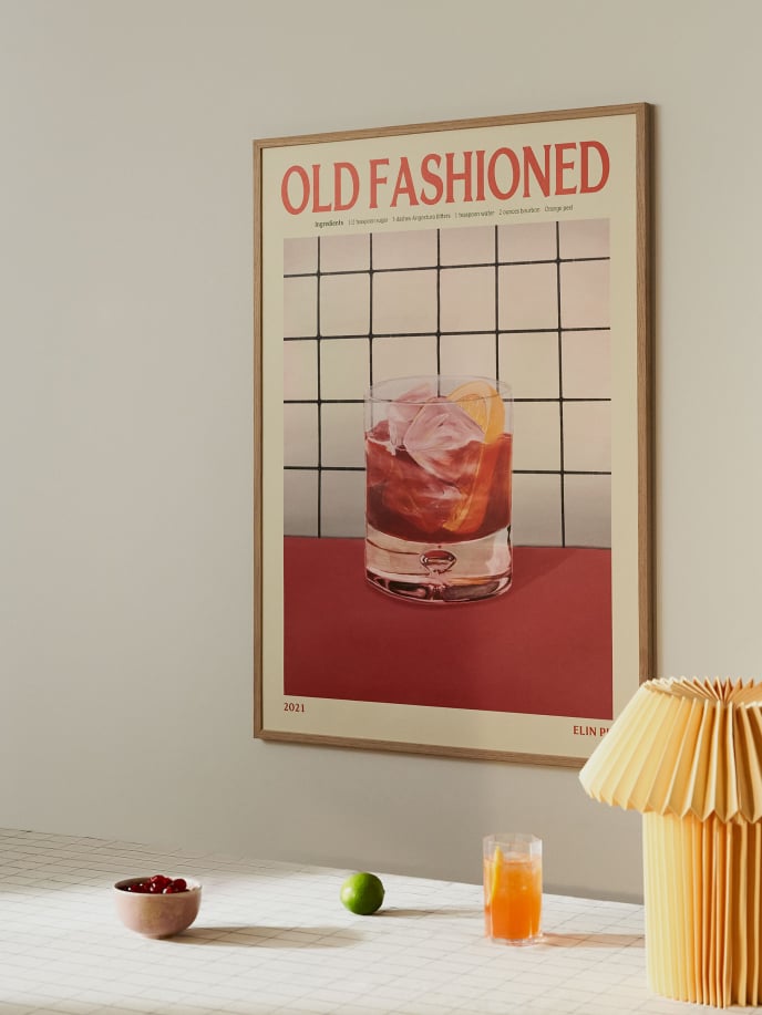 Old Fashioned Drink Póster