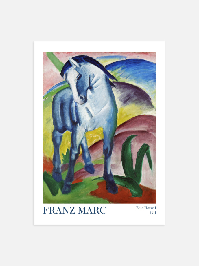 Blue Horse I by Franz Marc Poster