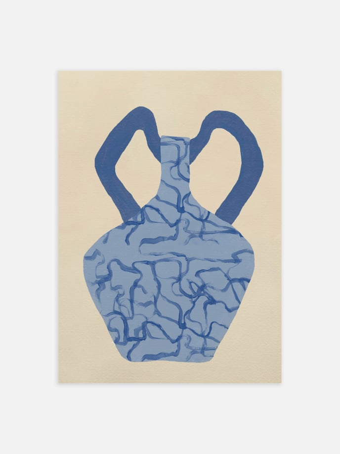 Blue Vase I Poster