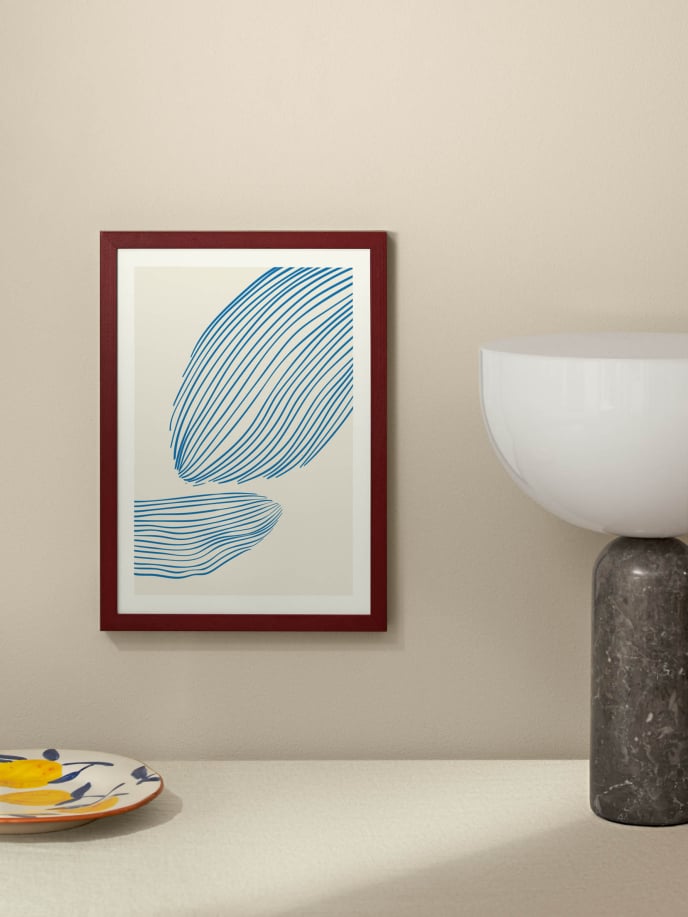Blue Lines II Poster