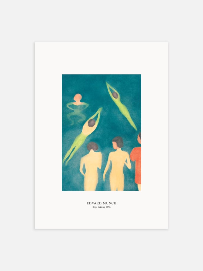 Boys Bathing by Edvard Munch Poster