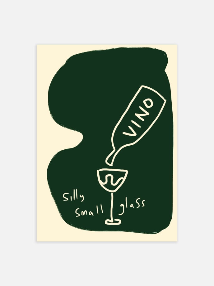 Silly Small Glass Poster