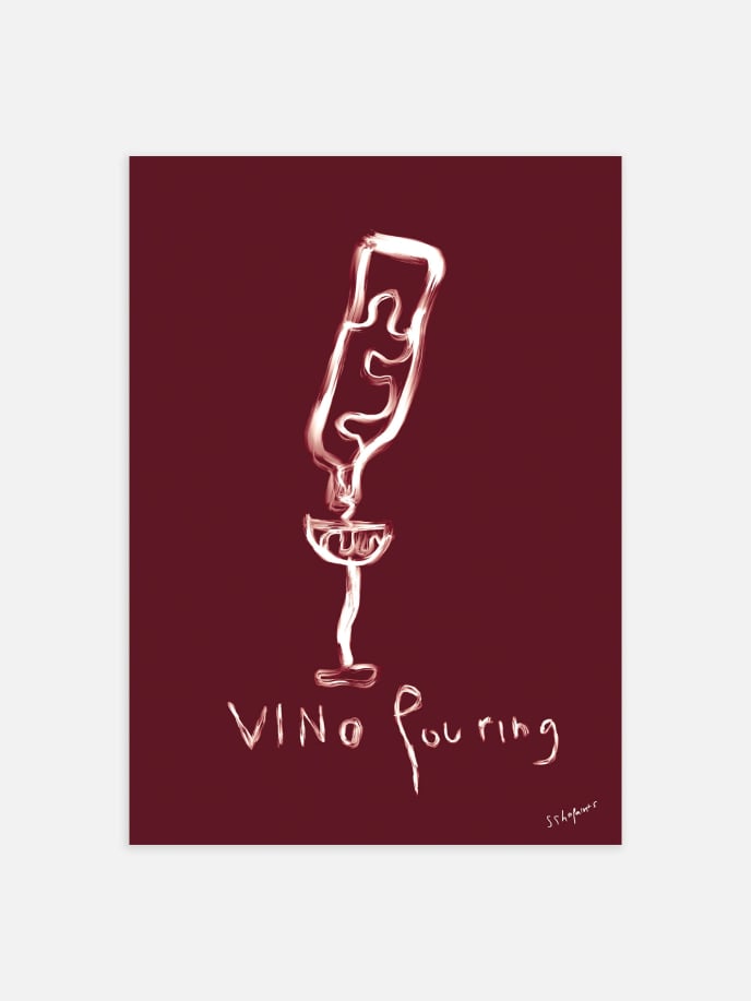 Vino Pouring Plakat