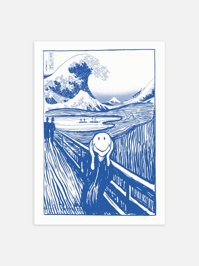 Smiley® Blue Poster