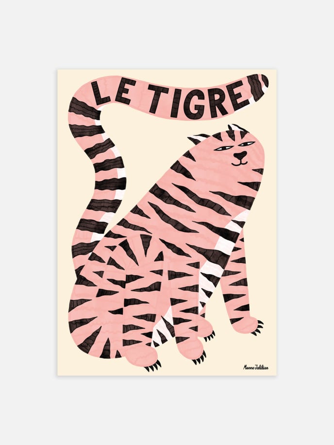 Le Tigre White Plakat