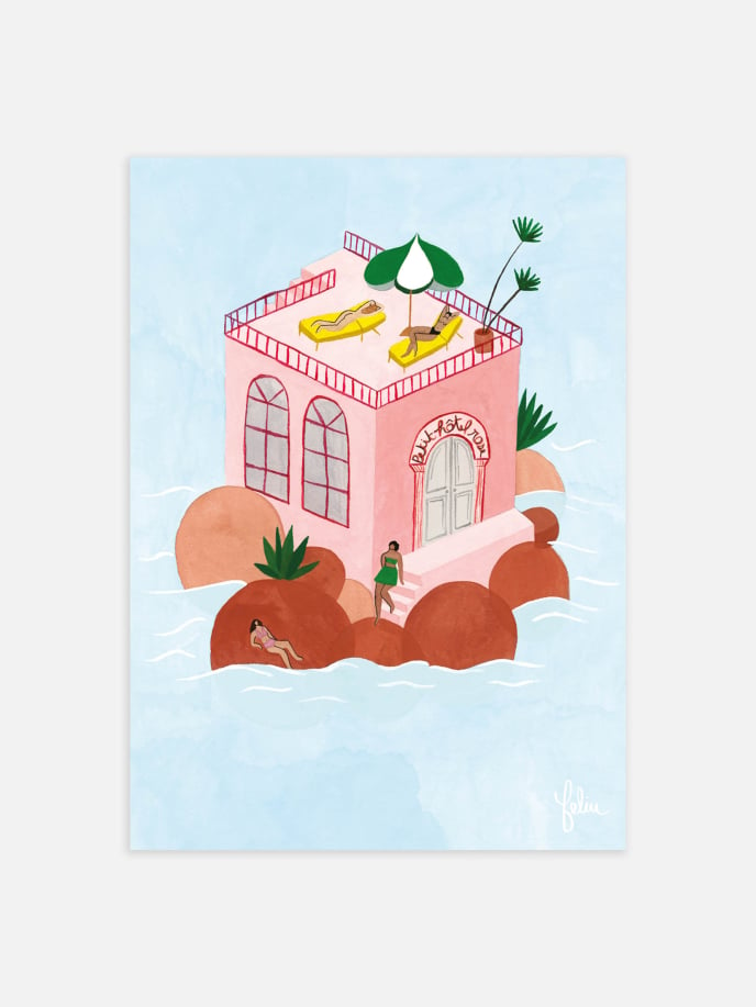 Petit Hotel Rose Poster