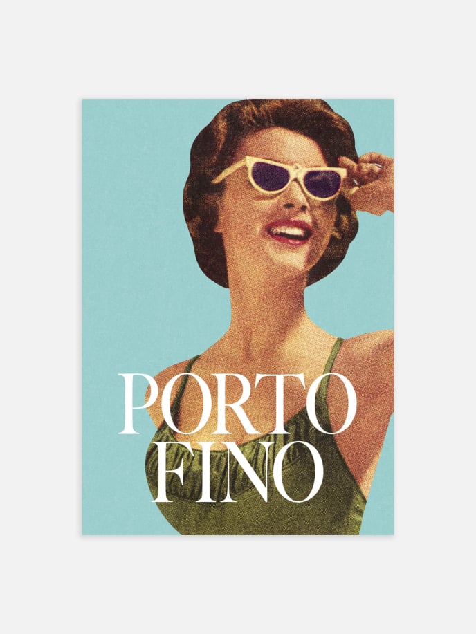 Portofino Vintage Póster